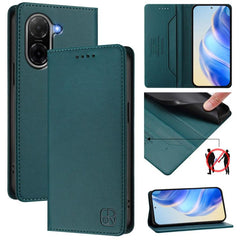 Estuche para teléfono de cuero con doble pli...