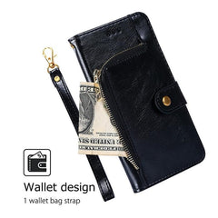 Funda de cuero para teléfono con cremallera ...