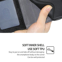 Funda de cuero para teléfono con cremallera ...