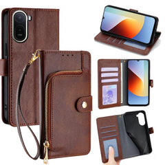Funda de cuero para teléfono con cremallera ...