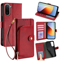Funda de cuero para teléfono con cremallera ...