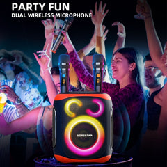 Altavoz Bluetooth con micrófono dual para exteriores HOPESTAR PARTY130