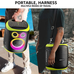 Altavoz Bluetooth con micrófono dual para exteriores HOPESTAR PARTY130
