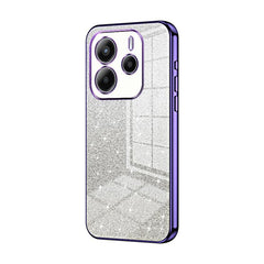 Estuche para teléfono con baño de oro y purp...