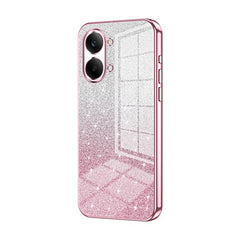 Estuche para teléfono con baño de oro y purp...