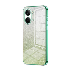 Estuche para teléfono con baño de oro y purp...