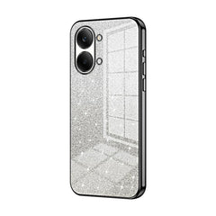 Estuche para teléfono con baño de oro y purp...