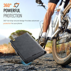 Funda de cuero para teléfono con RFID magnét...