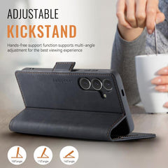 Funda de cuero para teléfono con RFID magnét...