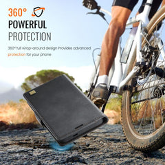 Funda de cuero para teléfono con RFID magnét...
