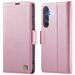 Funda de cuero para teléfono con RFID magnét...