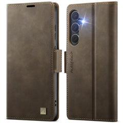 Funda de cuero para teléfono con RFID magnét...