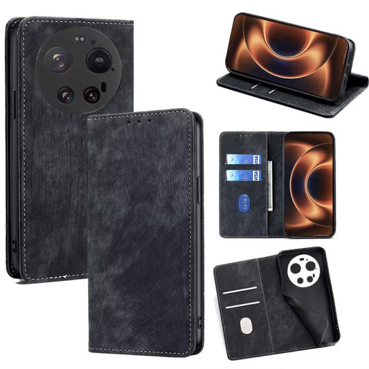 Funda de cuero magnética para teléfono con c...