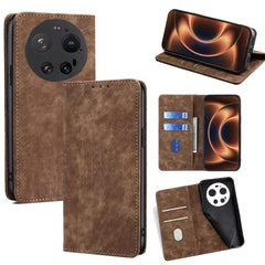 Funda de cuero magnética para teléfono con c...