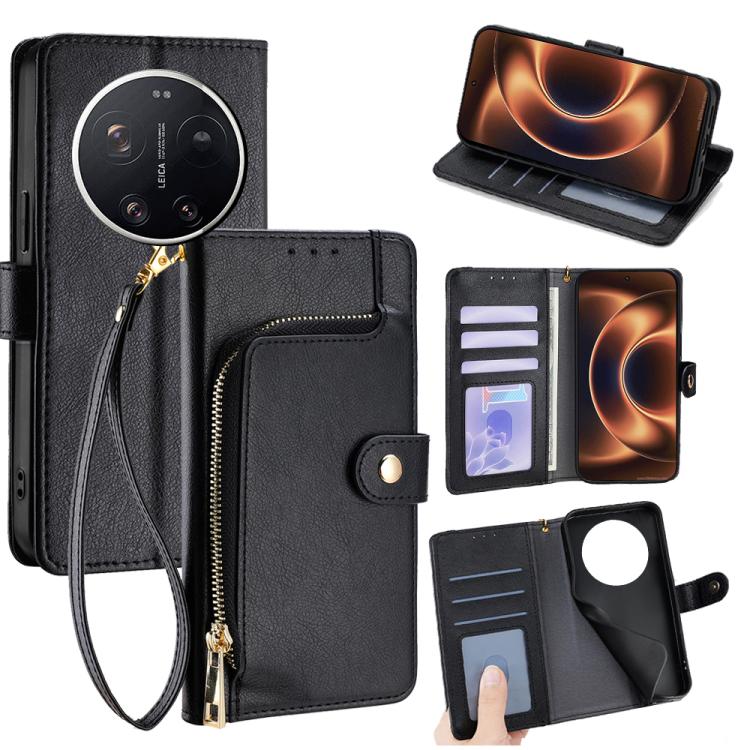 Funda de cuero para teléfono con cremallera ...
