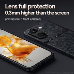 Funda para teléfono de piel de lichi con cob...