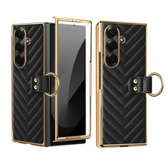 Estuche de cuero para teléfono con anillo de...