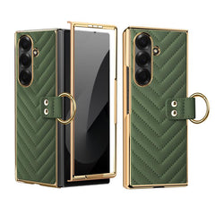 Estuche de cuero para teléfono con anillo de...