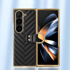 Estuche de cuero para teléfono con anillo de...