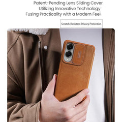 Funda de cuero para teléfono con diseño desl...