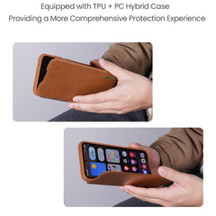 Funda de cuero para teléfono con diseño desl...