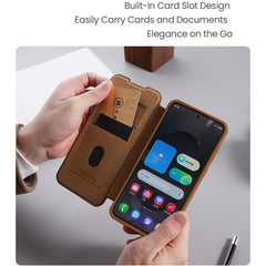 Funda de cuero para teléfono con diseño desl...