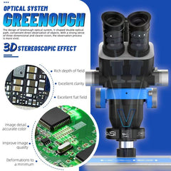 Conjunto de microscopio estereoscópico trino...