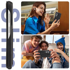 LC.IMEEKE Funda de cuero con tapa para teléf...