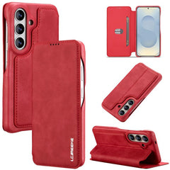 LC.IMEEKE Funda de cuero con tapa para teléf...