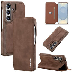 LC.IMEEKE Funda de cuero con tapa para teléf...