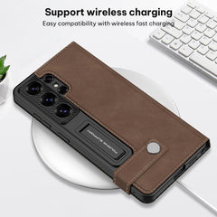 Funda de cuero para teléfono con tapa tipo b...