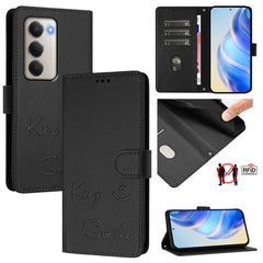 Funda de cuero RFID para teléfono con reliev...