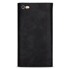 Estuche de cuero con tapa horizontal y crema...