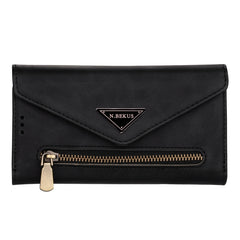 Estuche de cuero con tapa horizontal y crema...