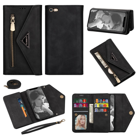 Estuche de cuero con tapa horizontal y crema...