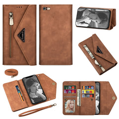Estuche de cuero con tapa horizontal y crema...
