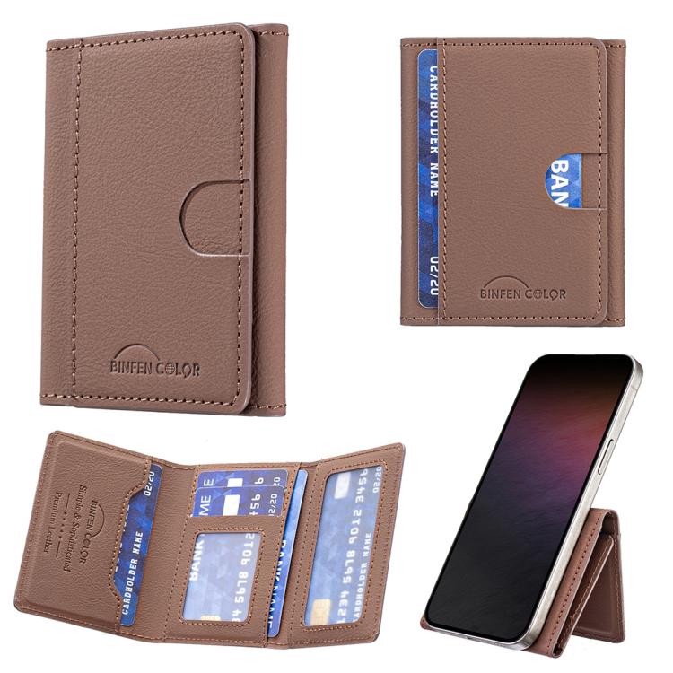 Solid Color Magnetic Wallet Card Bag Case