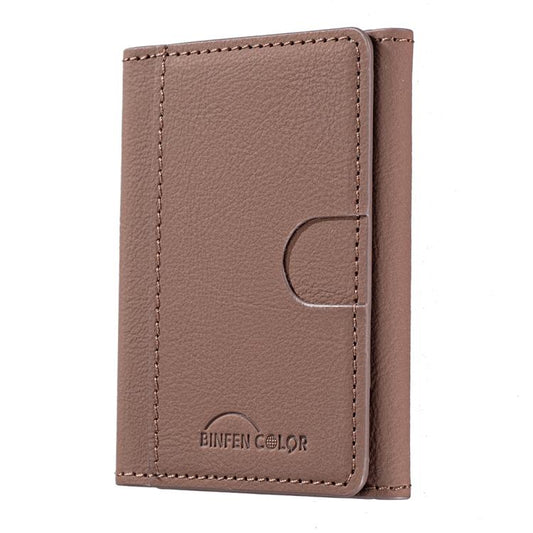 Solid Color Magnetic Wallet Card Bag Case
