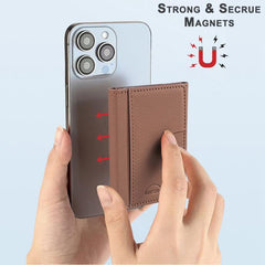 Solid Color Magnetic Wallet Card Bag Case