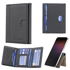 Solid Color Magnetic Wallet Card Bag Case