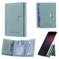 Solid Color Magnetic Wallet Card Bag Case
