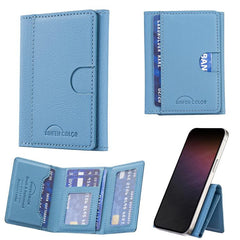 Solid Color Magnetic Wallet Card Bag Case
