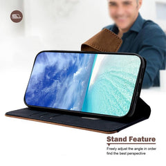 Funda para teléfono de cuero con costuras de...