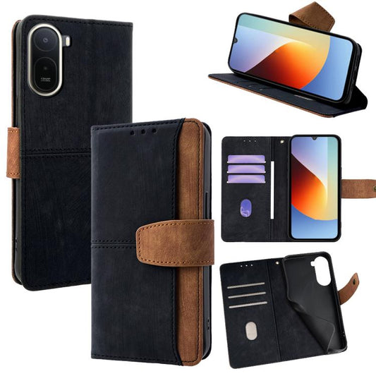 Funda para teléfono de cuero con costuras de...