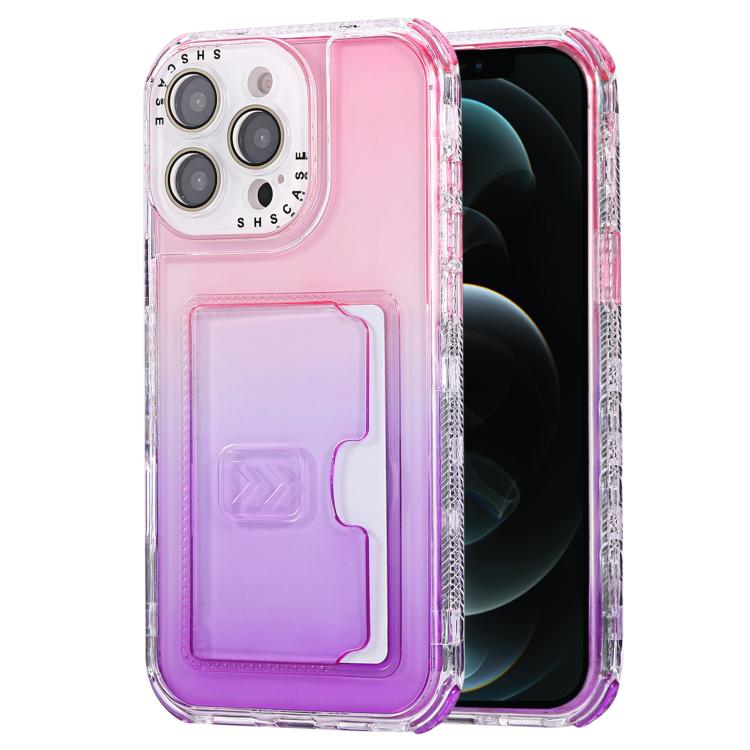 Gradient Color TPU + PC Card Slot Full Cover...