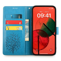 Funda de teléfono de cuero con relieve de ár...