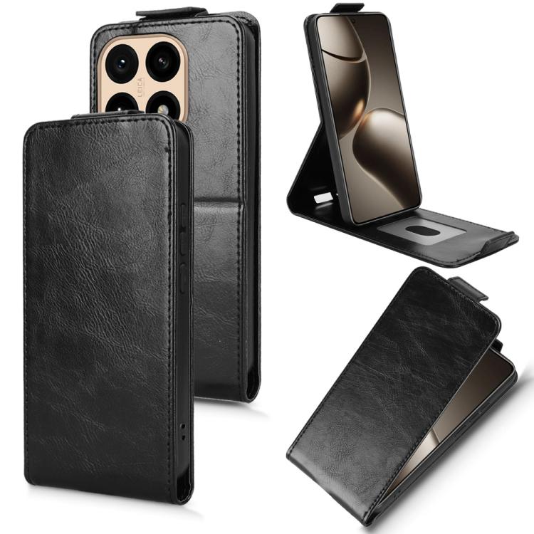 Funda de cuero magnética vertical con tapa a...