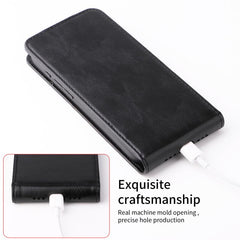 Funda de cuero magnética vertical con tapa a...