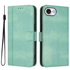 Line Splicing Buckle Retro Leather Phone Cas...