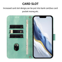 Line Splicing Buckle Retro Leather Phone Cas...